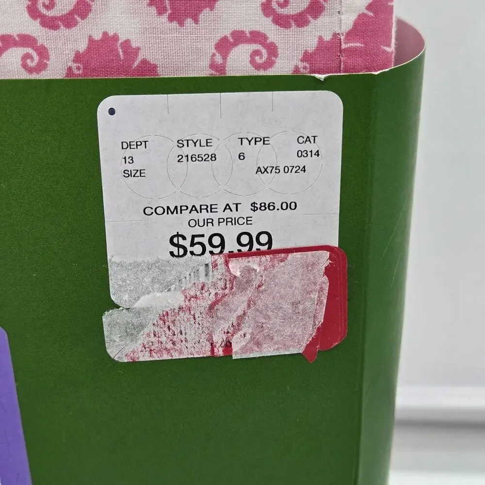 Kate Spade White w/Pink Seahorses Cotton Percale Coastal KING Sheet 4pc SET NEW